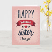 Carte de Saint-Valentin Joyeuse pour une Sœur que (Fleur jaune)