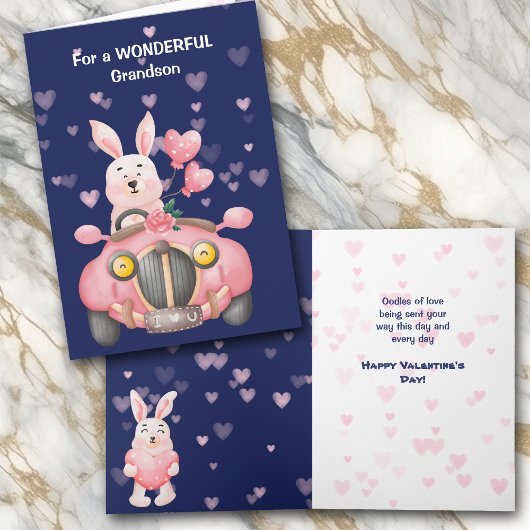 Carte de Saint-Valentin lapin lapin mignon