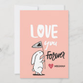 Carte de Saint-Valentin Lapin Mignon Love You Fore (Devant)