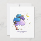 Carte de Saint-Valentin Lucioles Nuit Cute (Devant)