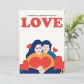 Carte de Saint-Valentin Luxueuse (Debout devant)