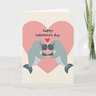 Carte de Saint-Valentin marine douce