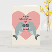 Carte de Saint-Valentin marine douce (Fleur jaune)
