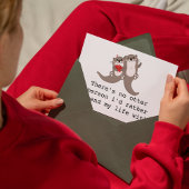 Carte de Saint Valentin mignonne avec une loutre p