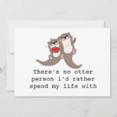 Carte de Saint Valentin mignonne avec une loutre p (Devant)