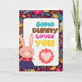 Carte de Saint-Valentin Mignonne Some Bunny Vous A (Devant)