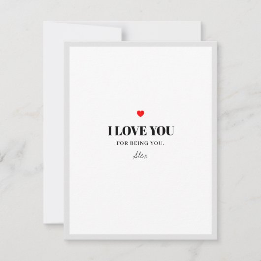 Carte de Saint-Valentin minimaliste (Devant)