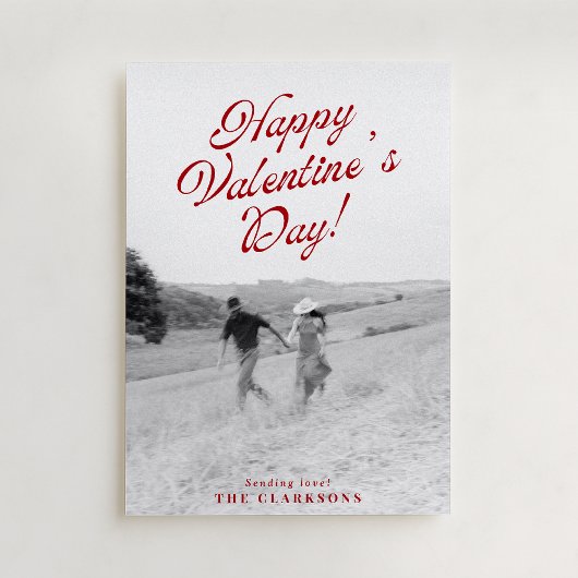 Carte de Saint-Valentin moderne avec photo intégra