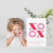 Carte de Saint-Valentin Moderne XOXO (Debout devant)