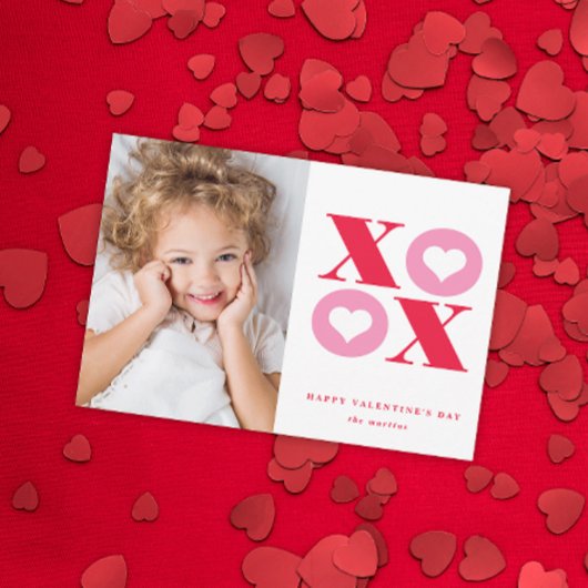 Carte de Saint-Valentin Moderne XOXO