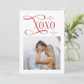 Carte de Saint-Valentin Moderne XOXO pour les Coup (Debout devant)
