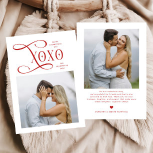 Carte de Saint-Valentin Moderne XOXO pour les Coup