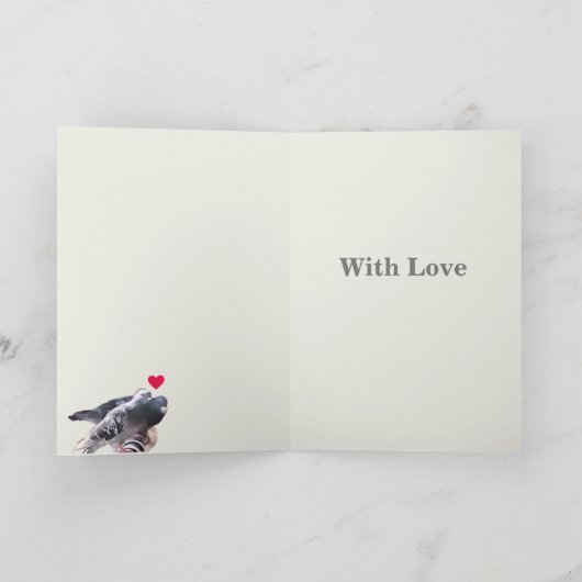 Carte de Saint-Valentin modifiable avec paire de p (Intérieur)