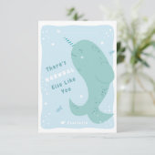 Carte de Saint-Valentin Narwhal Else (Debout devant)