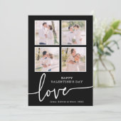 Carte de Saint Valentin noir et blanc (Debout devant)