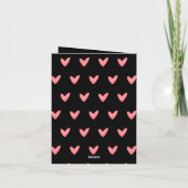 Carte de Saint-Valentin noire avec nom personnalis (Dos)