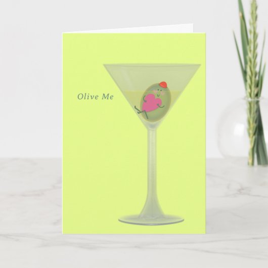 Carte de Saint Valentin Olive et Martini (Devant)