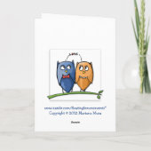 Carte de Saint-Valentin Owl Love You (Dos)