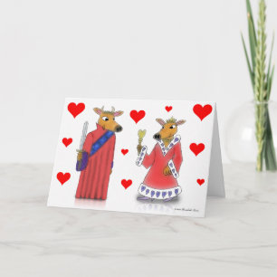 Carte de Saint-Valentin Ox King et Queen of Hearts