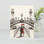 Carte de Saint-Valentin Parisienne Romantique - Cé (Debout devant)