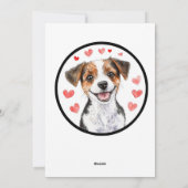 Carte de Saint-Valentin personnalisable Jack Russe (Dos)