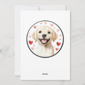 Carte de Saint-Valentin personnalisable Labrador (Dos)