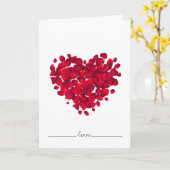 Carte de Saint-Valentin personnalisable, roses du  (Fleur jaune)