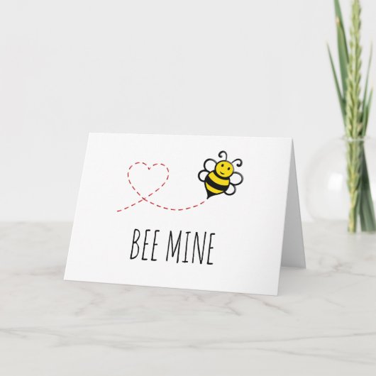 Carte de Saint-Valentin personnalisée - Abeille mi (Devant)