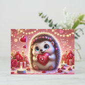 Carte de Saint-Valentin personnalisée adorable (Debout devant)