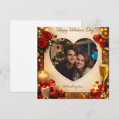 Carte de Saint-Valentin personnalisée avec votre p (Devant / Derrière)