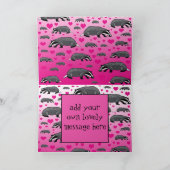 Carte de Saint-Valentin personnalisée Blaireau (Intérieur)