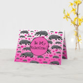 Carte de Saint-Valentin personnalisée Blaireau (Fleur jaune)