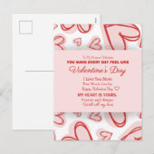 Carte de Saint-Valentin Personnalisée Romantique (Devant / Derrière)