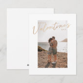 Carte de Saint-Valentin Photo Amour Calligraphie D (Devant / Derrière)