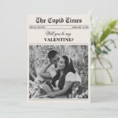 Carte de Saint-Valentin photo de journal unique (Debout devant)
