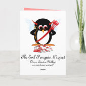 Carte de Saint-Valentin Pingouin (Dos)