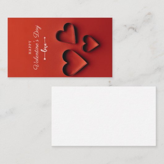 Carte de Saint-Valentin plate (Devant / Derrière)