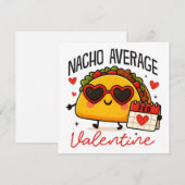 Carte de Saint-Valentin plate moyenne Nacho pour l (Devant / Derrière)