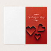 Carte de Saint-Valentin pliée (Outside Unfolded)