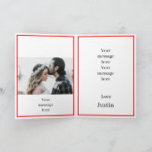 Carte de Saint-Valentin pliée personnalisée avec d (Intérieur)