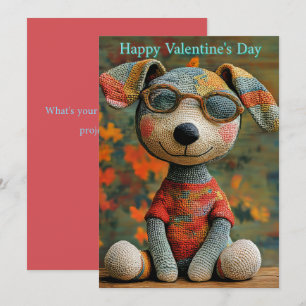 Carte de Saint Valentin pour chien mignon pour un 