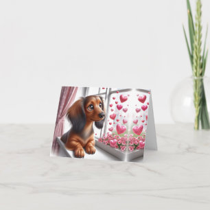 Carte de Saint-Valentin pour Dachshund : Sois Mien