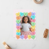 Carte de Saint-Valentin pour enfants avec photo de (Devant/Arrière en situation)