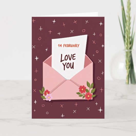 Carte de Saint-Valentin pour exprimer un amour bot (Devant)