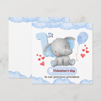 Carte de Saint-Valentin pour garçon de 1 an