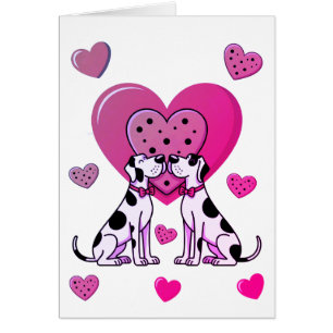 carte de Saint-Valentin pour Grand Danois