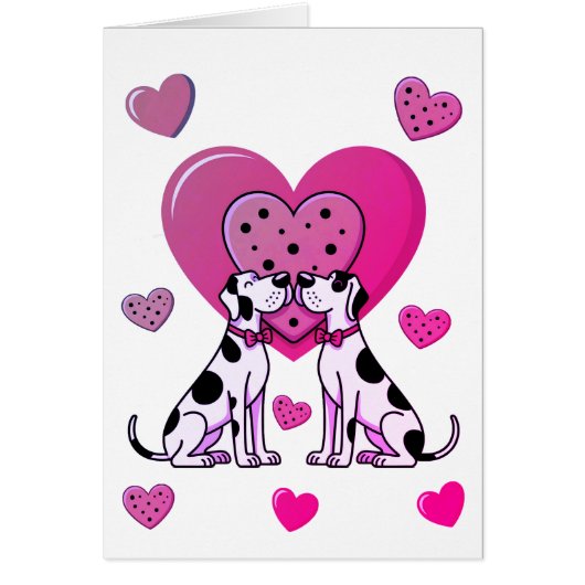 carte de Saint-Valentin pour Grand Danois (Devant)