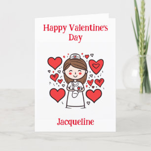 Carte de Saint-Valentin pour infirmière Funny pers