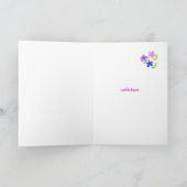 Carte de Saint-Valentin pour l'amie - flower power (Intérieur)