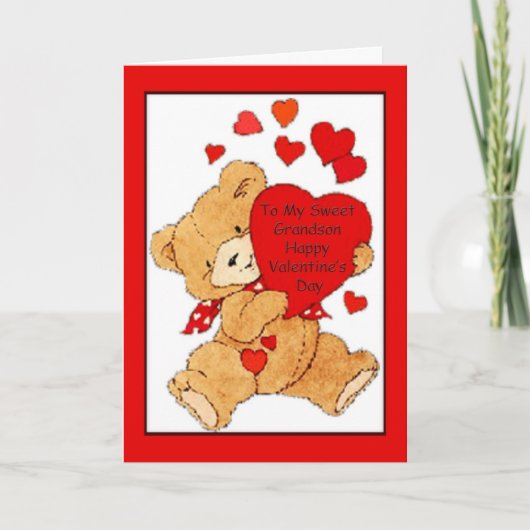 Carte de Saint-Valentin pour le petit-fils (Devant)